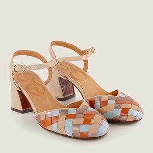 Chie Mihara Multicolor handwoven leather Women's Heels NWT made in Spain luxury